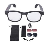 CHEOTIME Lunettes intelligentes AI, lunettes de soleil Bluetooth 5MP HD 1080P Enregistrement vidéo Anti-secousse Photographie ChatGPT Assistant vocal Charge magnétique pour le trav