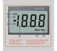 CheoTime LX 107 Power Metter, Sun Light Energy Mesurer Tester avec boussole pour tester les performances de la fenêtre de la voiture, la recherche sur l'énergie solaire, la mesure