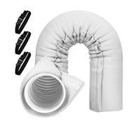 CHEOTIME Manchon d'isolation pour tuyau AC portable, universel 149,9 x 52,1 cm pour tuyau d'échappement de 12,7 cm et 15,9 cm de diamètre pour un refroidissement amélioré