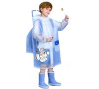 CHEOTIME Manteaux de Pluie pour Enfants, Ponchos de Pluie épais réutilisables avec Manches à Capuche, Manteaux de Pluie imperméables avec Fente pour Sac à Dos pour garçons et Fille (Fermeture
