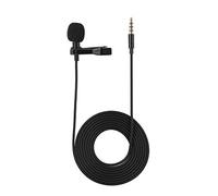CHEOTIME Microphone Cravate Professionnel omnidirectionnel avec Clip Rotatif à 360 degrés, Prise Jack 3,5 mm, pour Enregistrement téléphonique, Interview, vidéo, Appareil Photo