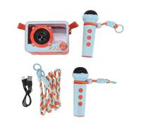 CHEOTIME Mini Karaoke Machine Karaoke Machine avec 2 Microphones sans Fil BT Microphone et Haut-Parleur KTV Set Handheld Mic Portable Karaoke Karaoke System pour Enfants pour enfan (Dual Microphone)