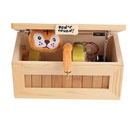 CHEOTIME Ne Touchez Pas à la Boîte Inutile, Machine à Surprises Drôles De Tigre Mignon électronique USB en Bois pour la Maison d'amis d'enfants, Jouets De Plaisanterie Pratiques De Bâillons