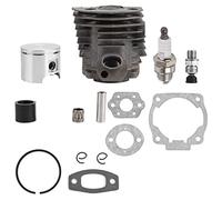 CHEOTIME Nikasil Plaqué Cylindre Piston Joint Kit, Ring Pin Bearing Oil Seal Kit pour Husqvarna 50, 51, 55 Patio Jardin Pelouse Remplacement Outils Tronçonneuse Accessoires