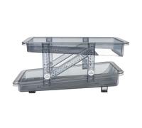 CHEOTIME Organisateur de canettes de soda à rouler, distributeur automatique de boissons à rouler extensible à 2 couches, support de canette de bière pour réfrigérateur, (Sea Blue)