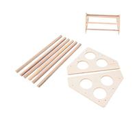 CHEOTIME Perchoir à Poulet en Bois 14,2 x 10,4 x 6,8 Pouces, Barre de perchoir pour Poulet, Ouverture latérale Triangulaire, fabriqué à la Main, Facile à Assembler, Jouets pour