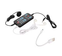 CHEOTIME Petit Ensemble de Cartes Son Portables pour podcasting 8 Effets sonores Amusants 10 Modes de Changement de Son Carte Son Portable 3,5 mm Changeur de Voix Carte Son de
