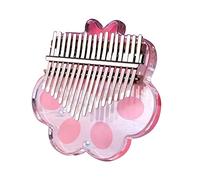 CHEOTIME Piano à pouce Kalimba transparent, Kalimba en cristal transparent 17 touches, cadeaux d'instruments de musique pour enfants, piano à doigts en forme de chat, Mbira en