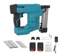 CHEOTIME Pistolet à clous rechargeable, cloueuse sans fil Brad 2 en 1 et agrafeuse électrique avec piles, 100 clous droits F32mm et 100 clous en forme de N inclus