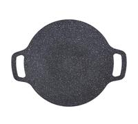 CHEOTIME Poêle à griller coréenne avec revêtement antiadhésif à 6 couches, plaque de barbecue ronde de 11,8 pouces/13,4 pouces/15 pouces, compatible pour induction, cuisinière à (38cm)