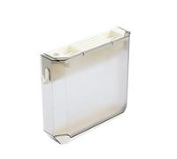 CHEOTIME Porte-couteaux de cuisine, bloc de rangement mural transparent en PET avec bac à eau amovible, gris, support suspendu pour ustensiles, gain de place sur le plan de travail (Grise)
