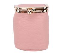 CHEOTIME Porte-Rouge à lèvres avec Miroir, Pochette de Maquillage élégante en Cuir avec Serrure en métal, Mini étui à cosmétiques de Voyage pour Femme, Petit Porte-Cartes, Cadeau p (Rosée)