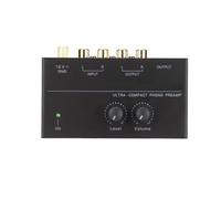 CHEOTIME Préampli Phono PP500, Sortie d'entrée stéréo à Faible Bruit, Mini préamplificateur de Lecteur de Disque avec Bouton de Commande pour Platine Vinyle vers Haut-Parleur d'ord