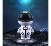 CHEOTIME Projecteur d'astronaute de Galaxie, projecteur de veilleuse LED d'étoile USB, Lampe de projecteur d'étoile d'astronaute, lumière de Galaxie pour la décoration de Chambre d (White)