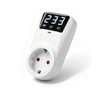 CHEOTIME Protecteur Surtension Régulateur Tension Mural 230V 16A 3680W LED | Matériau PC Protecteur, Conducteurs Cuivre Nickelé, Affichage LED, Coupure Surtension Sous-tension, Pour Appareil Ménager