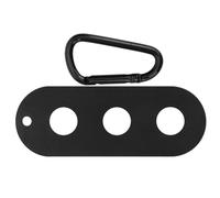 CHEOTIME Protections de Queue de Billard, Support de Rangement à 3 emplacements en Aluminium, Clip de Protection de Queue, Accessoire de Queue de Billard Compact avec Boucle pour Un
