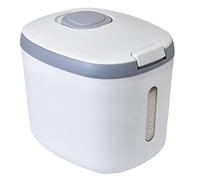 CHEOTIME Récipient de stockage de riz, réservoir de farine en plastique à roulement solide, stockage d'aliments secs, 5 kg 11 lb, accessoires de cuisine pour riz, céréales, aliments pour (Grau)