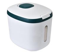 CHEOTIME Récipient de stockage de riz, réservoir de farine en plastique à roulement solide, stockage d'aliments secs, 5 kg 11 lb, accessoires de cuisine pour riz, céréales, aliments pour (Grün)