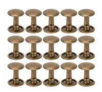 CHEOTIME Rivet à double capuchon, 200 ensembles de clous ronds en fer pour jeans, boutons en cuir, chaussures, sacs, vêtements, rivet double face 10 x 10 mm avec bords lisses (2)