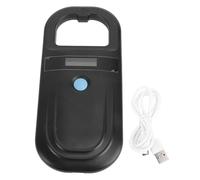 CHEOTIME Scanner de puces pour Animaux de Compagnie, Lecteur Portable d'identification d'animaux, Rechargeable, 134,2 kHz, Lecteur de micropuces pour Animaux de Compagnie, Prise en (Noire)