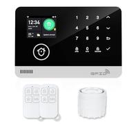 CHEOTIME Système d'alarme Domestique sans Fil 4G et WiFi, système d'alarme 11 Langues pour la sécurité de la Maison, système de sécurité Domestique Intelligent avec Carte IC TY (Version