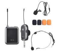 CHEOTIME Système de Microphone sans Fil, kit de Micro UHF Portable avec Clip de Casque sur émetteur et récepteur de Taille de Taille de Micro 32 canaux pour enseigner la Parole de
