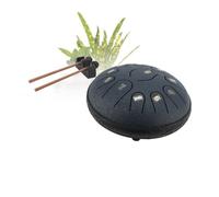 CHEOTIME Tambour à Langue en Acier 6 Pouces 11 Notes, Tambour de Pluie extérieur avec Baguettes, médiators, Livre de Musique, Sac de Rangement pour Autocollants pour Le Yoga, la