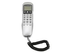 CHEOTIME Téléphone Filaire avec écran LCD d'identification de l'appelant, téléphone Fixe F SK DTMF Double système téléphone Filaire 38 mémoires entrantes Fonction de Rappel pour