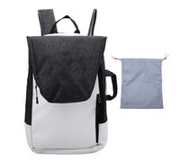 CHEOTIME Tennis Racket Backpack, Oxford Cloth Front Racket Pocket Sports Backpack Foldable Concealed Buckle Multi Compartment Bag for Racquet Clothes Laptop