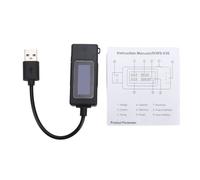 CHEOTIME Testeur USB, 0 6,5 A Testeur de puissance de courant de tension Mémoire intelligente Capacité USB pour détecteur de chargeur de charge de banque d'alimentation (Noire)