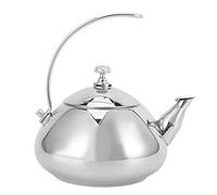 CHEOTIME Théière/cafetière en acier inoxydable 304 de 1,5 L avec filtre et bec court, idéale pour les restaurants, les salles de conférence et les salons.