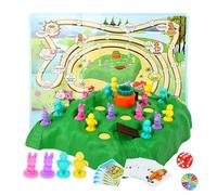 Cheotime Tortoise Bunny Trap Strategy Game avec dés et Cartes Game de Jeu de Jeu Familial interactif pour Les Enfants Jeu de pensée logique