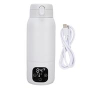 CHEOTIME Travel Electric Kettle, 500ml Stainless Steel Portable Water Boiler Kettle, USB Rechargeable Mini Hot Water Heater with Temperature Control for Office Home Outdoor Use