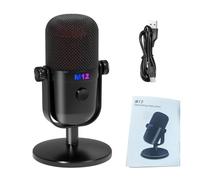 CHEOTIME USB Microphone for PC Gaming, RGB Lighting Effects, Plug & Play Gaming Microphones for Laptop Phone Recording Live Streaming Capacitor Microphone Podcasting Streaming Gaming