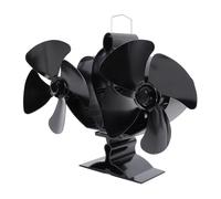 CHEOTIME Ventilateur de poêle à bois 8 lames, ventilateur de cheminée à moteur de chaleur ventilateur thermique avec support, moteurs silencieux, débit d'air horizontal pour les