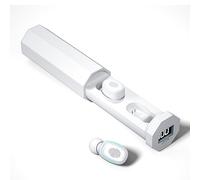 CHEOTIME Wireless Bluetooth 5.0 Earbuds, Stable Connection Active Noise Cancellation Handsfree Calling Sports in Ear Earphones Or Phone Tablet Sports Workout (White)