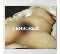 CheQuadro! L'origine du monde Gustave Courbet, cg7, tableau imprimé sur toile Fine Art, encadré prêt à accrocher, haute qualité, 40 x 32 cm