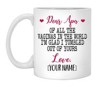 Cher Apa, De Tous Les Vagins Du Monde, Je Suis Tombée De Ton Amour Tasse À Café Modernes Mug Jolis Tasses À Thé Pour Cacao Cuisine Bureau Chocolat Chaud 330Ml