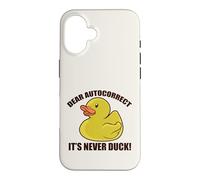 Cher Autocorrect, It's Never Duck! Funny Texting Fuck Meme Coque pour iPhone 16