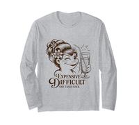 Cher Difficile et Parler en arrière Style Vintage Mignon Manche Longue