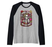 Cher Difficile Parle de Dos Squelette drôle café Amusant Maman Manche Raglan