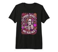 Cher Difficile Parle de Dos Squelette drôle café Amusant Maman T-Shirt Haut de Gamme