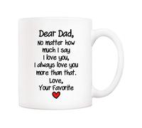 Cher Papa, Peu Importe Combien De Fois Je Te Dis Que Je T'Aime, Je T'Aimerai Toujours Encore Plus Que Ça... Tasse À Café Porcelaine Tasses Impression Tasse Pour Collègue Femme Ami 330Ml