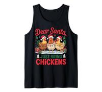 Cher Père Noël, apportez des Poulets, des Poules de Noël drôles Débardeur