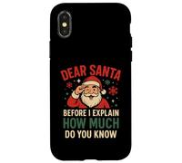 Cher Père Noël, Avant Que Je ne t'explique à Quel Point tu Sais Quoi de drôle Coque pour iPhone X/XS