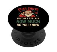 Cher Père Noël, Avant Que Je ne t'explique à Quel Point tu Sais Quoi de drôle PopSockets PopGrip Adhésif