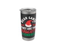 Cher Père Noël, ce sont les méchants Père Noël Gobelet isotherme en acier inoxydable double paroi