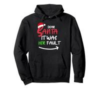 Cher Père Noël, C'est de sa faute, Funny Christmas Couples Sweat à Capuche