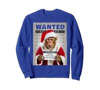 Cher Père Noël, Je Peux Expliquer Le Singe De Noël Drôle Sweatshirt, Unisexe pour Adultes, Bleu Royal, L