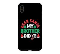 Cher Père Noël, Mon frère l'a Fait drôle, Joyeux Noël, frère Noël Coque pour iPhone XS Max